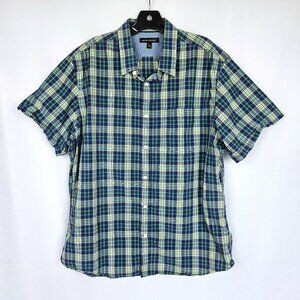 Banana Republic Men's Plaid Shirt | Blue Green | XL